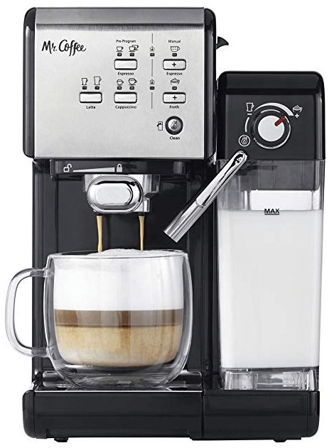 mr coffee one touch coffeehouse espresso make and cappuccino machine